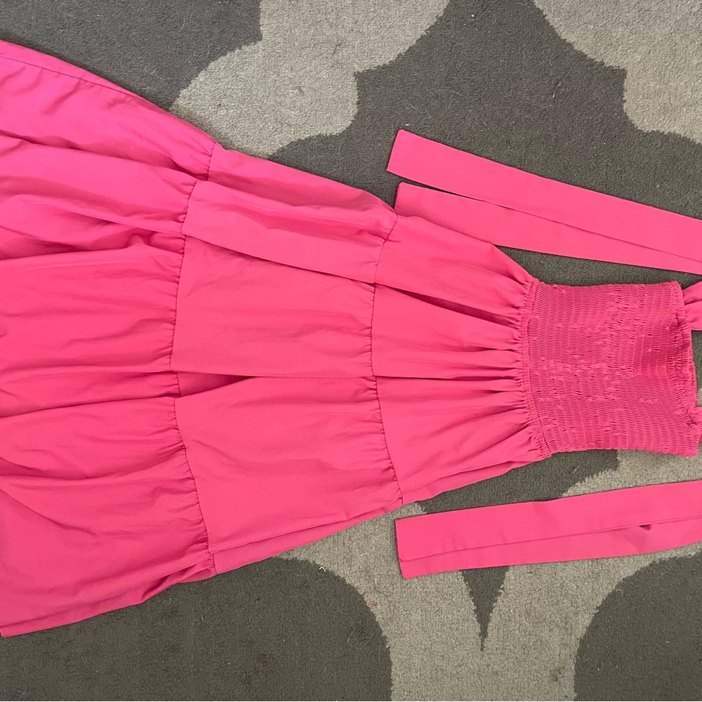 Vibrant Pink Preppy Dress